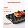 VEVOR Reversible Grill/Griddle, 20x10 inch Pre-Seasoned Cast Iron Griddle, Portable