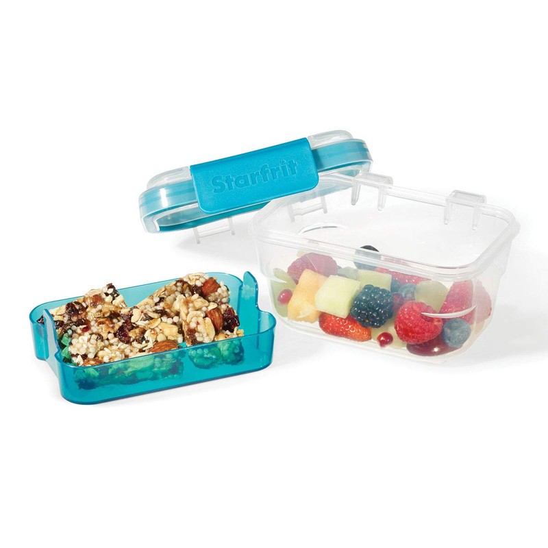 Starfrit Easy Lunch Rectangular 2-Tier Snack Container - Removable Tray