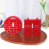 shamjina Chinese Wedding Double Happiness Crafts Wall Mount Wood Decorations