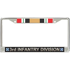MilitaryBest 3rd Infantry Division Iraq Veteran Service Ribbon License Plate Frame