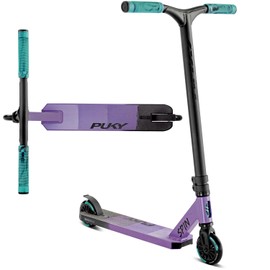 PUKY Spin High-Quality Scooter for Children 5+, One Piece Bar Aluminium Handlebar, 100 mm PU Wheels, Durable & Stable, CNC-Machined Design, Optimal Control & Grip, Colour Purple
