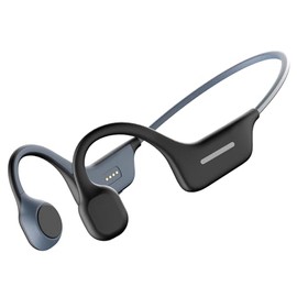 RR SPORTS Bone Conduction Headphones with Mic, Sweatproof Wireless Earphones, Lightweight Sport Headphones for Driving, Hiking, Running, Cycling (Ashy)