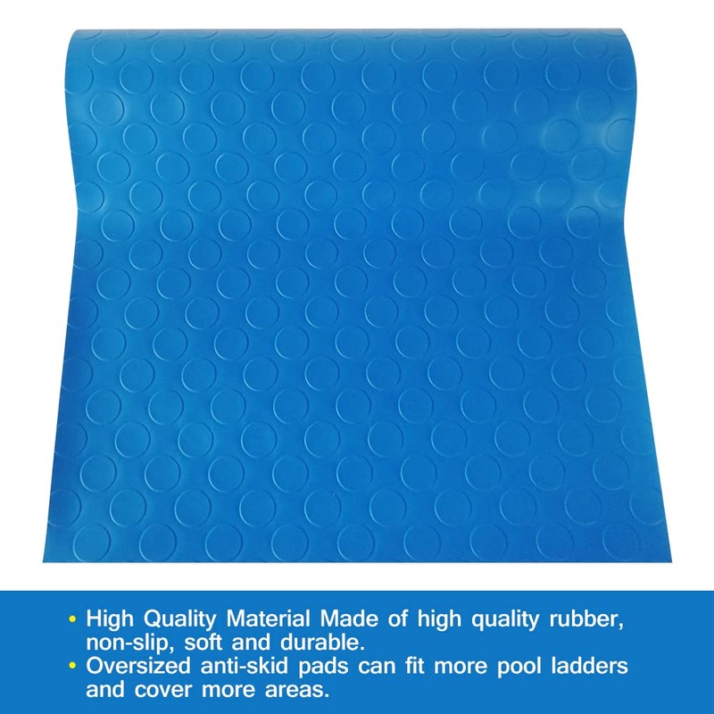 YESEEM Large Swimming Pool Ladder Mat, 15"x39" Protective Non-Slip Pool