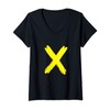 Womens Creative Bold Yellow Letter X - Design Alphabet -