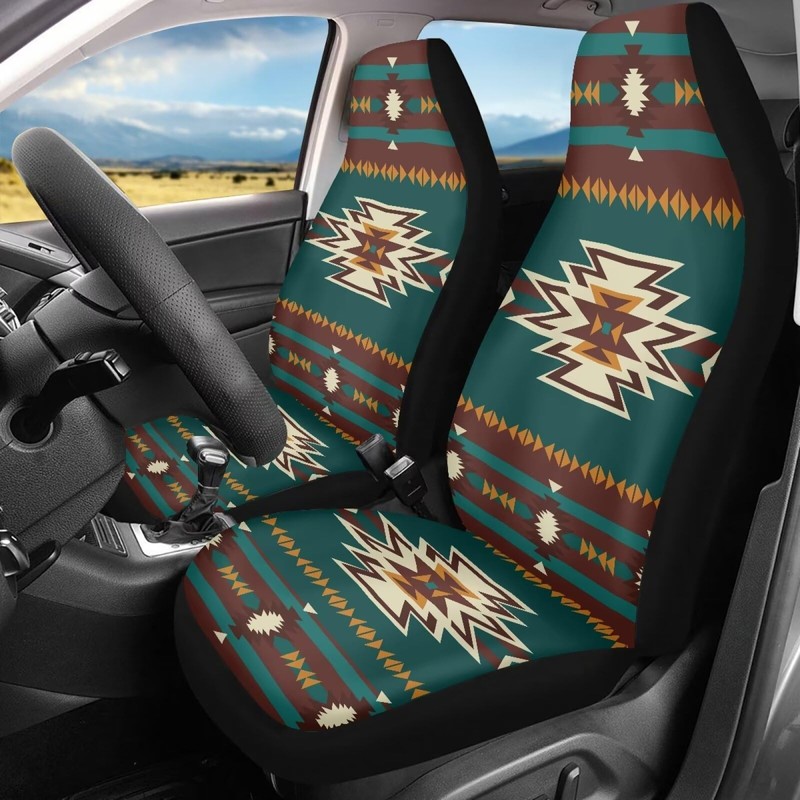 Brosoneto Tribal Aztec Seat Covers for Cars Front Seat, Two