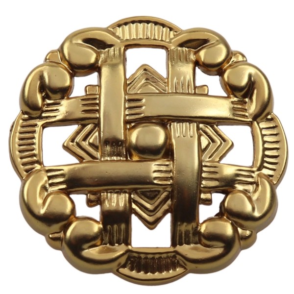 GlideRite 1.4 in Brass Gold Celtic Medallion Knobs (Pack of