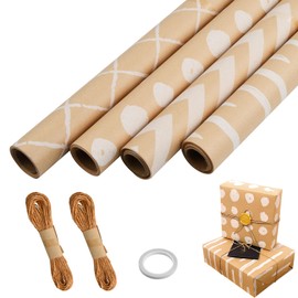 Gift Wrapping Paper Birthday Paper Kraft Paper Gift Wrapping for Birthday Paper for Gifts Girls Boys School Children (E)