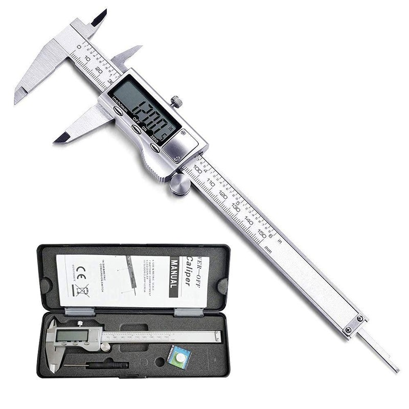 Digital Caliper, Caliper Measuring Tool with Stainless Steel, Electronic Micrometer