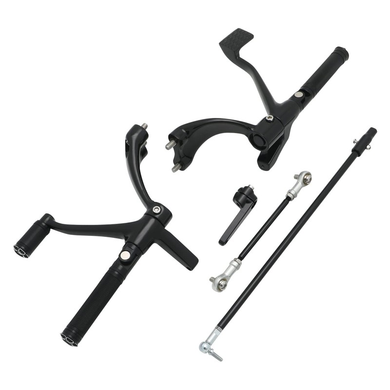 FENGREN Motorcycle Black Forward Controls Complete Kit Pegs Levers Linkages
