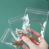 GSHLLO 100 Pcs Clear Small Plastic Bags Jewelry Ziplock Bags