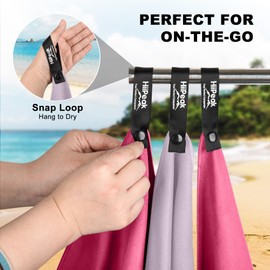 HiiPeak Microfibre Towel Compact Camping Travel towel 100x50cm- Quick Dry Lightweight Absorbent Sports Gym Swimming Hiking Drying Towel for Men,Women (WatermelonRed-1pack, 100cm x 50cm)