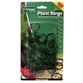 Concept4u 100 x Green Plant Rings Reusable Tie up Plants Soft and Flexible Wire Rings for Greenhouse Accessories, Vegetables, Flower, Potted Plant