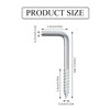 L-Shaped Wall Hook Screw M4 x 40 mm L-Hook Right