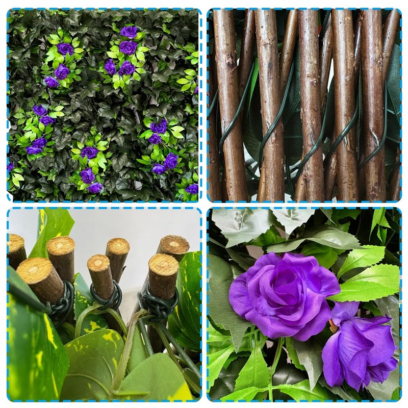 Artificial Expandable Ivy Privacy Fence Screen,Adjustable Size,Dense Leaf Panel,Perfect for