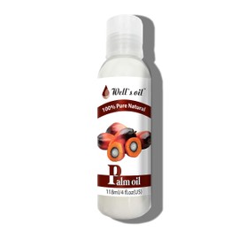 Well's 100% Pure Palm Oil 4oz / Anti-Aging / Anti-Carcinogenic / Lowers Blood Pressure