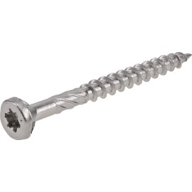 Power Pro 48621 Wood Screws, #9 x 2", Premium Stainless Marine Screws, Rust Resistant , Stainless Steel, 1lb Box, 126 pcs