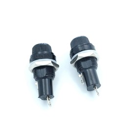 AC 10A/250V 15A/125V 15A Panel Mount 5.2 x 20mm Screw Cap Fuse Holder Socket (Pack of 10)