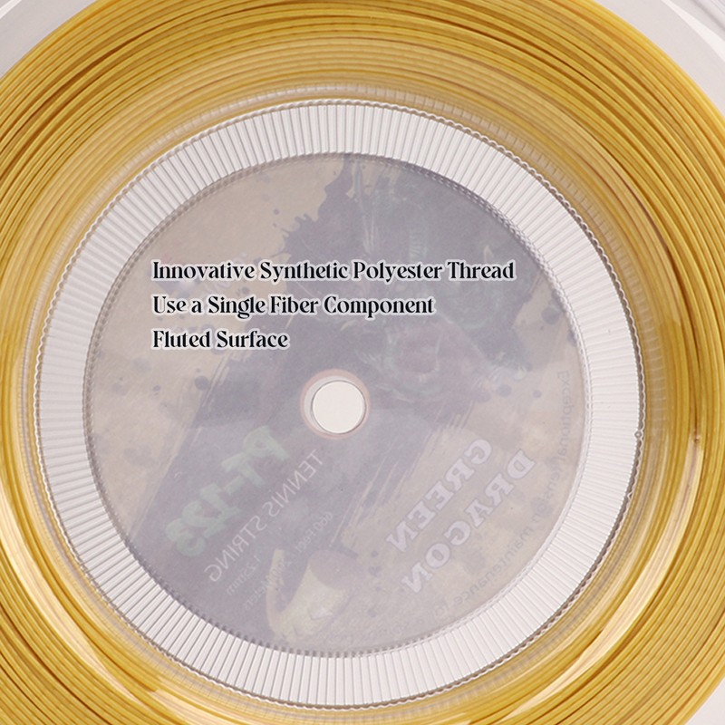 1.25mm Tennis Racket String Double Ribbed Pattern Beat Resistant Polyester