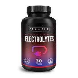 ZEN•ZEI | ADVANCED ELECTROLYTES | Complejo de Electrolitos Avanzados 100% Natural — Rehidratar, Recuperar y Reponer — Formulado con: Cloruro de Potasio, Cloruro de Sodio, Gluconato de Magnesio, Fósforo, Citrato de Calcio y MAS — 30 Cápsulas Veganas | MAR