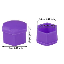 POPSTORE Set of 20 Car Wheel Nut Caps, 19mm Universal Lug Nut Covers Bolt Caps, Auto Wheel Hub Screw Protector with Remover Tool for Most Cars, Purple
