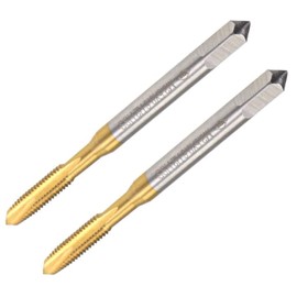TA-VIGOR 2Pcs M3.5 x 0.6mm Spiral Point Tap with H2 Tolerance, High Speed Steel Titanium Coated Right Hand Thread Tap for Making New Thread and Repairing Damaged Threads