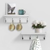 ZGZD White Wall Mounted Coat Rack with Shelf Entryway Hanging
