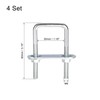 sourcing map Pack of 4 M6 Square U-Bolts Square Shackle