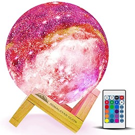 Himalayan Glow 3D Galaxy Moon Lamp, 5.9 inch NSL Lighting Moon Light - 16 LED Colors, Gifts for Girls Boys Women Mom Friend Birthday Anniversary