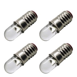 Ruiandsion E5 LED Bulb White 12V E5 E5.5 Screw Base LED Bulb Upgrade for Modle Train Lights(Pack of 4)