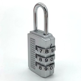 3-Digit Dial Combination Padlock Silver Small Dial Padlock 3ea