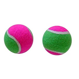 BLUE SKY - Tennis Balls Scratch - Racket Game - Scratch Ball - 040787 - Green - Velcro - Children's Toy - Physical Activity - 4 cm - From 3 Years