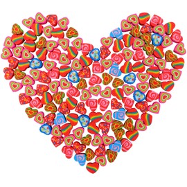 Valentine Mini Erasers Bulk, 240 Pcs Valentine's Day Heart Erasers, Novelty Cute Holiday Erasers Valentine Party Decoration Supplies Gift Filling