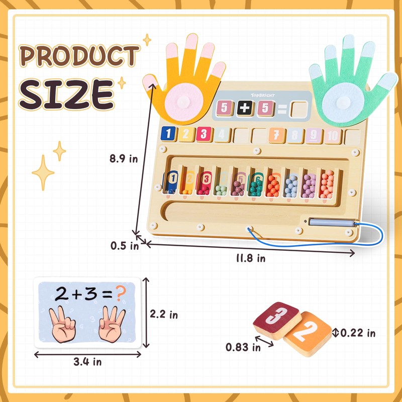 TOP BRIGHT Montessori Learning Toys for 3 4 5 +