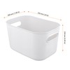 HOZEON 10 Pack White Plastic Storage Bins with Handle, Stackable