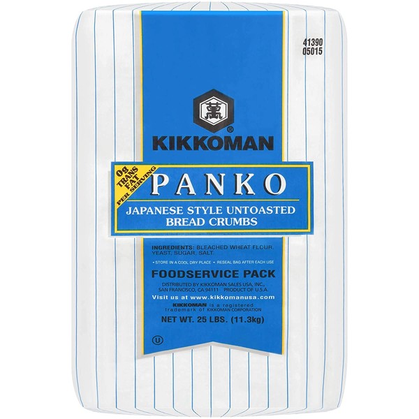 Kikkoman Panko Japanese Style Untoasted Bread Crumb, 25 Pound -- 1 each.