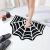 Inshinern Spider Web Bath Mat, 31×20" Halloween Bathroom Rug Non-Slip