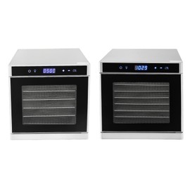 Food Dehydrators for Food and Jerky, Fruit, Veggies, Meat, Dog Treats, Herbs, Durable Food-grade Stainless Steel Freeze Dryer with 24H Adjustable Digital Timer, 95ºF-167ºF Temp Control, 110V/700W, Safety Over Heat Protection (6 Trays)