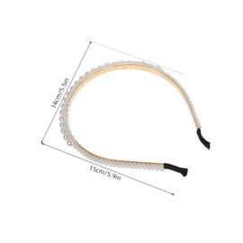 FOMIYES Elegant Pearl Hair Hoop Fashion Headband for Women Curly Hair Accessories