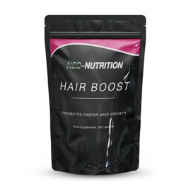 Hair Boost Natural Capsules for Hair Growth — Hair, Skin & Nails Vitamin Supplement, Reduces Breakage, Promotes Healthier Thicker- 60 caps - 1 Month