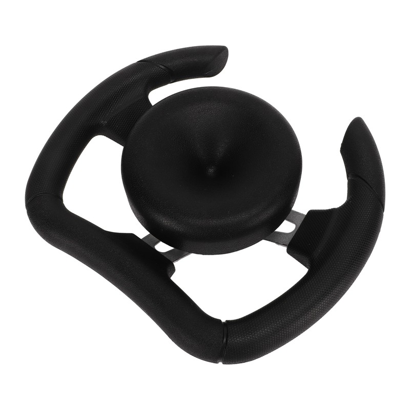 277mm Racing Steering Wheel with 135mm Adapter Black PU Universal
