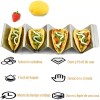 Bandeja Plato Para Tacos Acero Inoxidable Con 4 Soportes