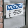 Wear Face Shield Apron And Gloves With Symbol OSHA Notice