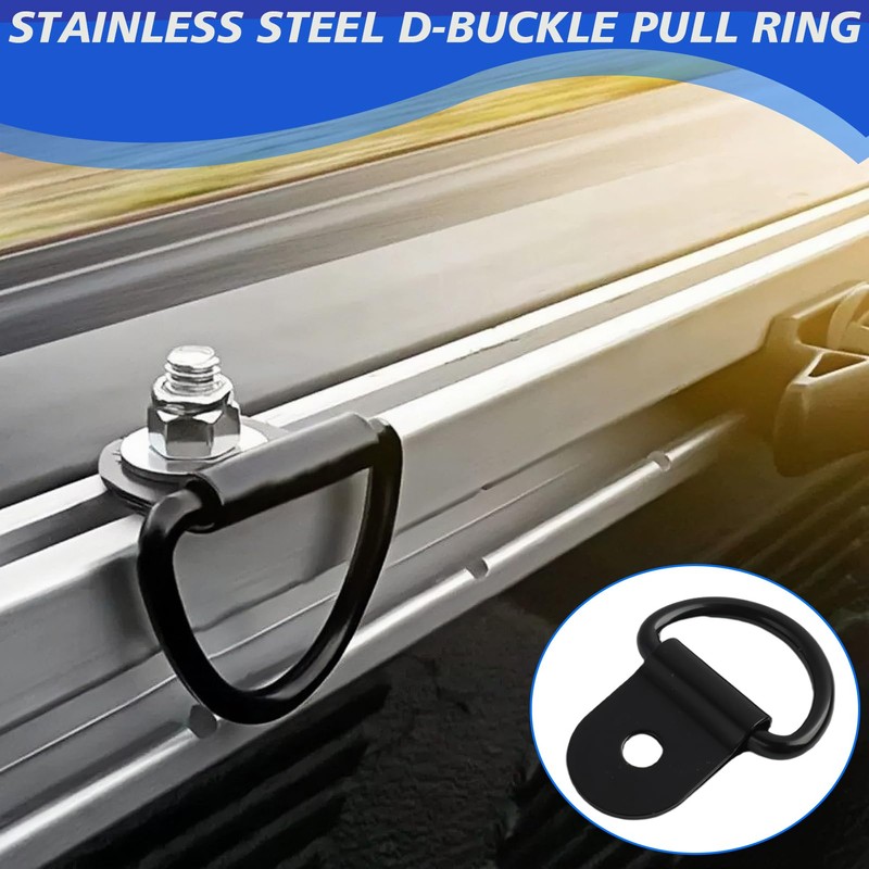 Jecdfs 8pcs Lashing Eyelets D Rings Construction Ring, V Mounting
