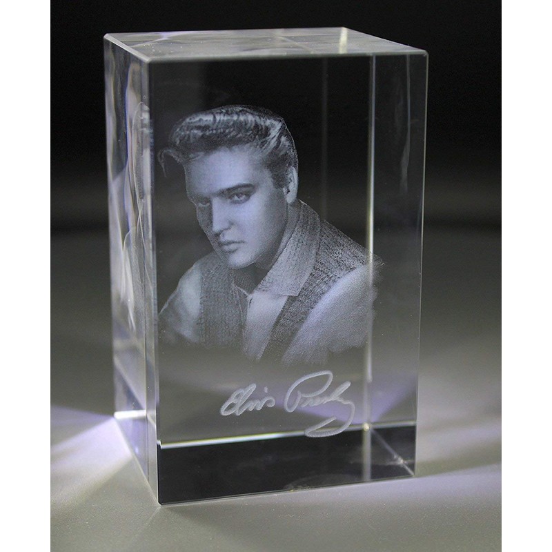 VIP-LASER Elvis Presley 3D-Autogram XL glass crystal