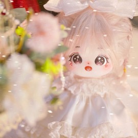 niannyyhouse - Muñeca de Felpa de 20 cm para niña, Cuerpo de Peluche humanoide, sin atributo, 8 Pulgadas, Ropa Normal para el Cuerpo, Regalos de Vestir (A-20 con Esqueleto)