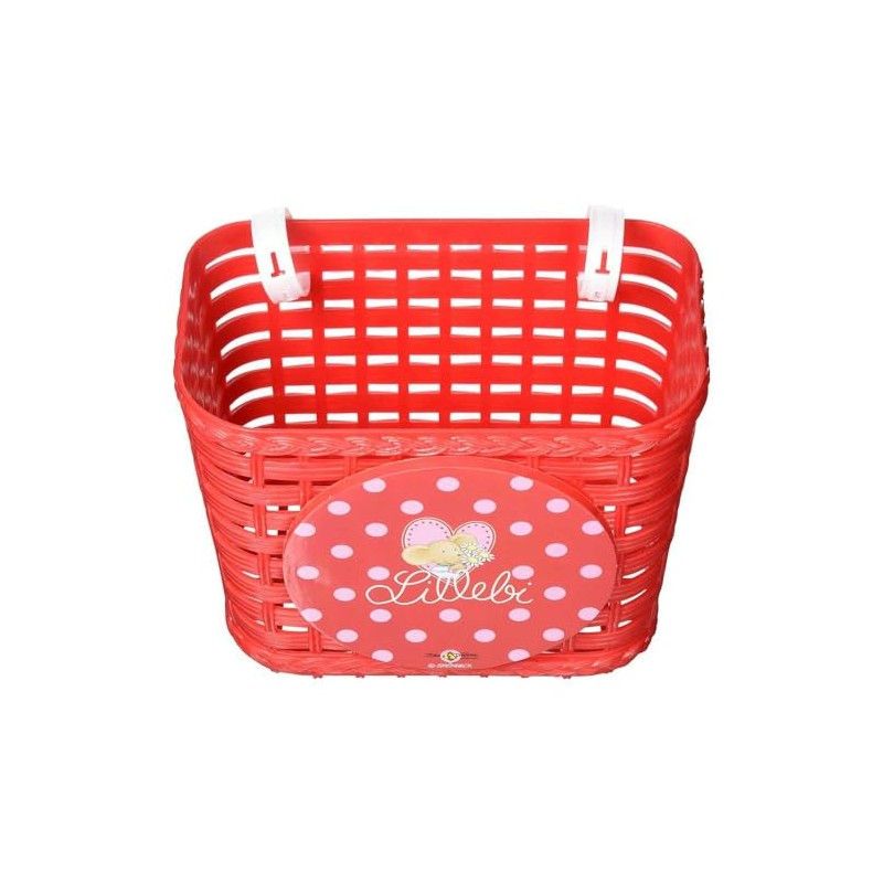 Bike Fashion Lillebi Handlebar Basket, Red, 35 x 27 x