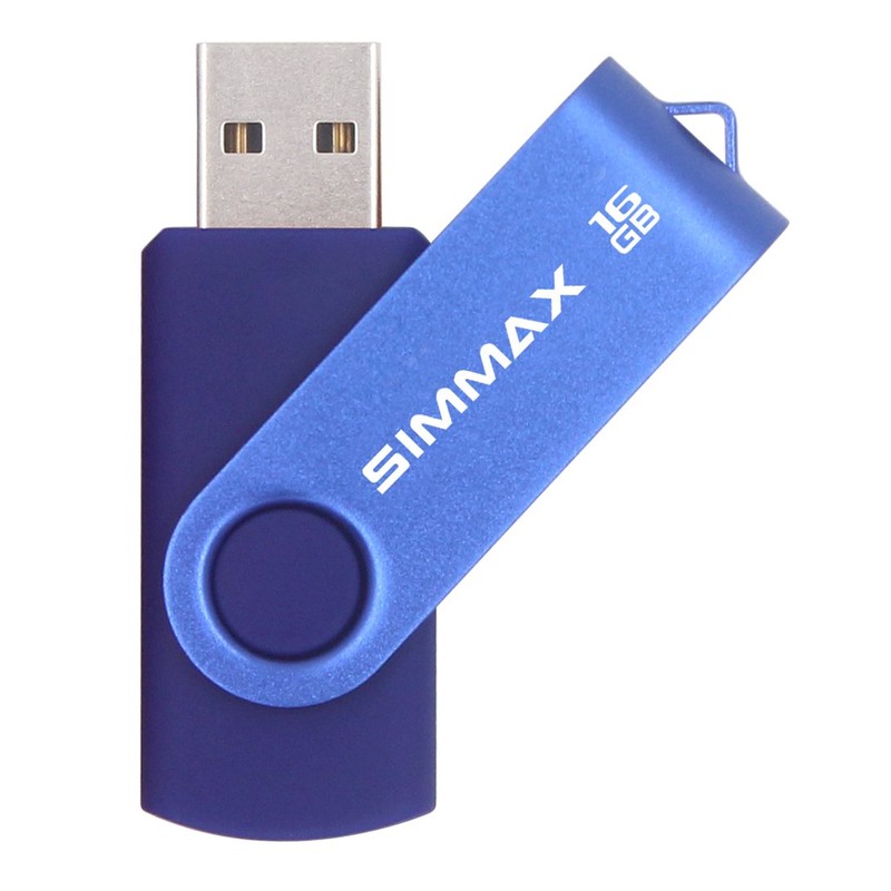 SIMMAX USB Flash Drives 2 Pack 16GB Memory Stick Swivel