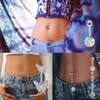 JSTHHTT Belly Button Piercing Pregnancy Piercing Belly Button Piercing Butterfly