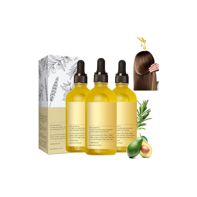 Aceite Natural Para el Crecimiento del Cabello, Aceite Orgánico De
