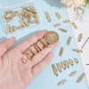 UNICRAFTALE About 48pcs Real 24K Gold Plated Slide On End